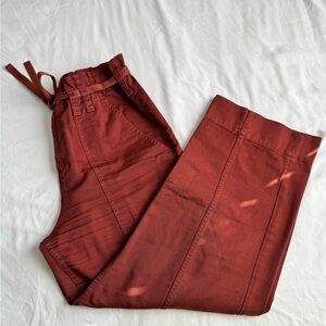 A.L.C Augusta belted straight wide leg pants
